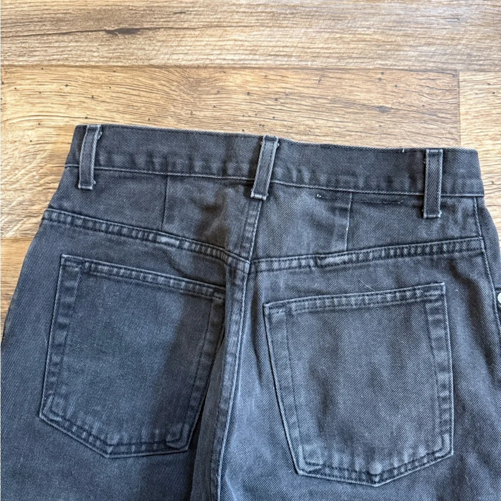 Vintage 90s Faded Black High Waisted Slim Leg Jeans - Picture 5 of 8